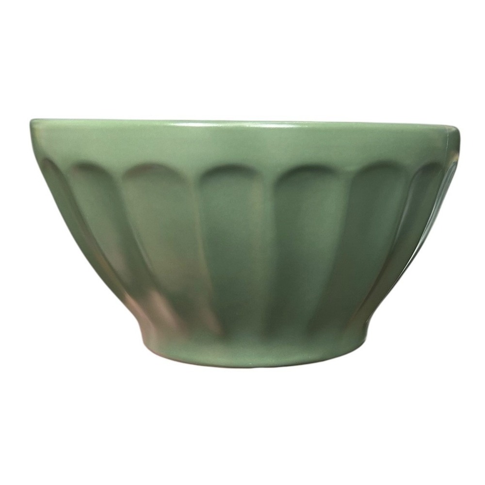 Anthropologie Sage Green Fluted Latte Bowl Made in Portugal Ceramic Dinnerware - Picture 3 of 6